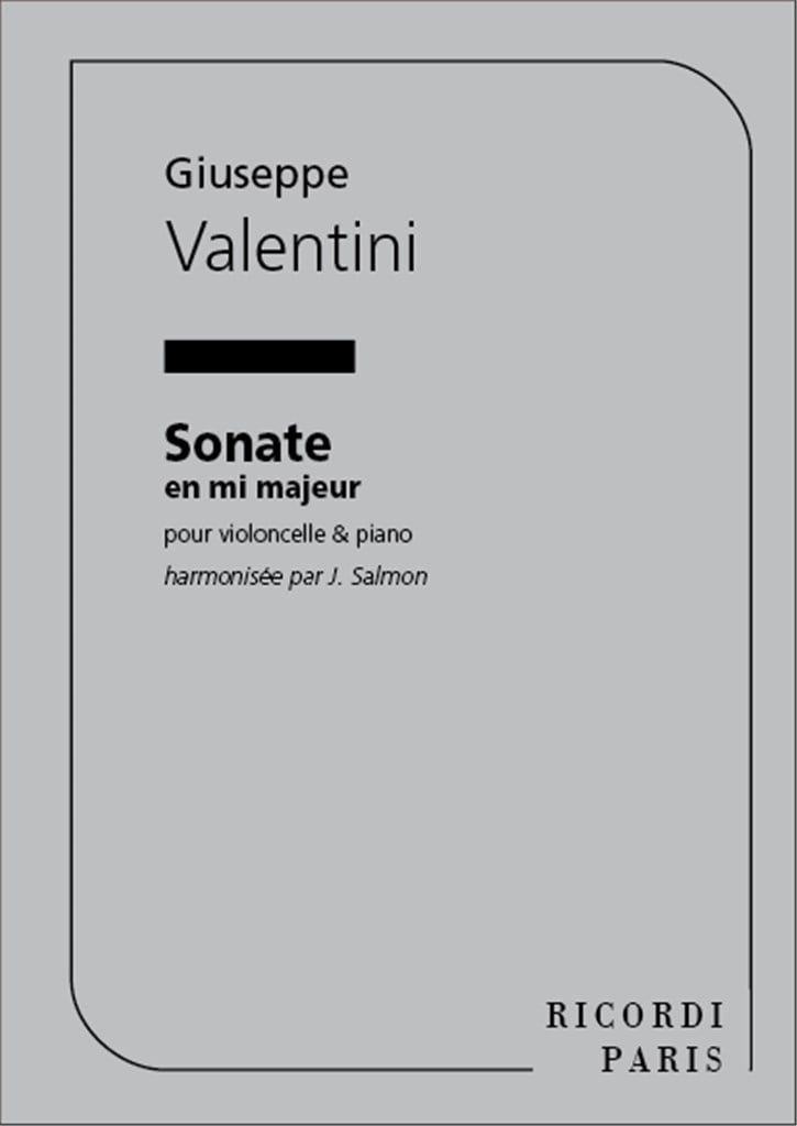 Sonate En Mi Violoncelle Et Piano (Salmon